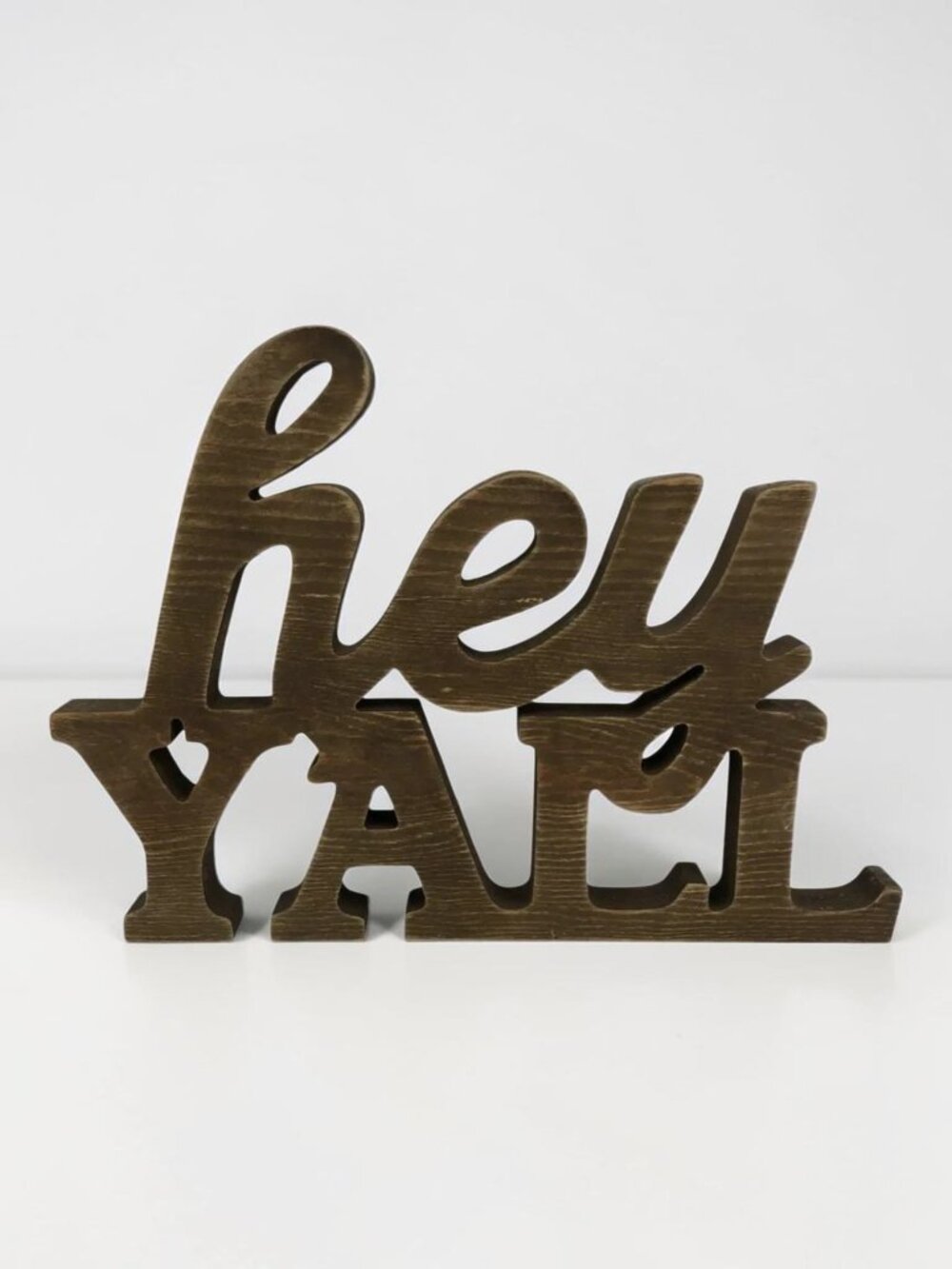 Hobby Lobby "Hey Y’all" Wooden Wall Sign Brown Farmhouse Home Decor
